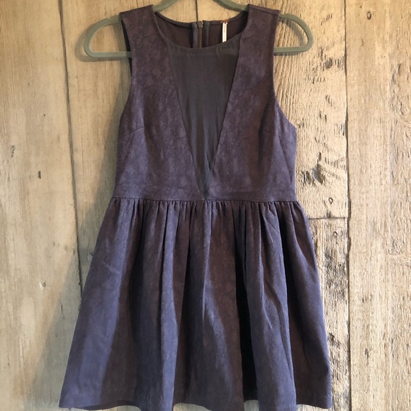 Free People Purple/Navy Dress Mesh size s - Picture 2 of 7